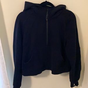 Black Scuba Hoodie 1/2 zip M/L lululemon